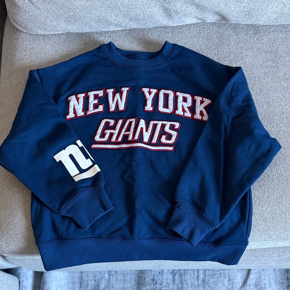 Zara Blue Crewneck Sweater with New York Giants Design